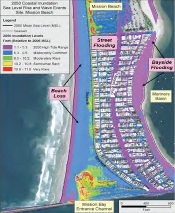 Misson Bay Flooding Map from SD FDN