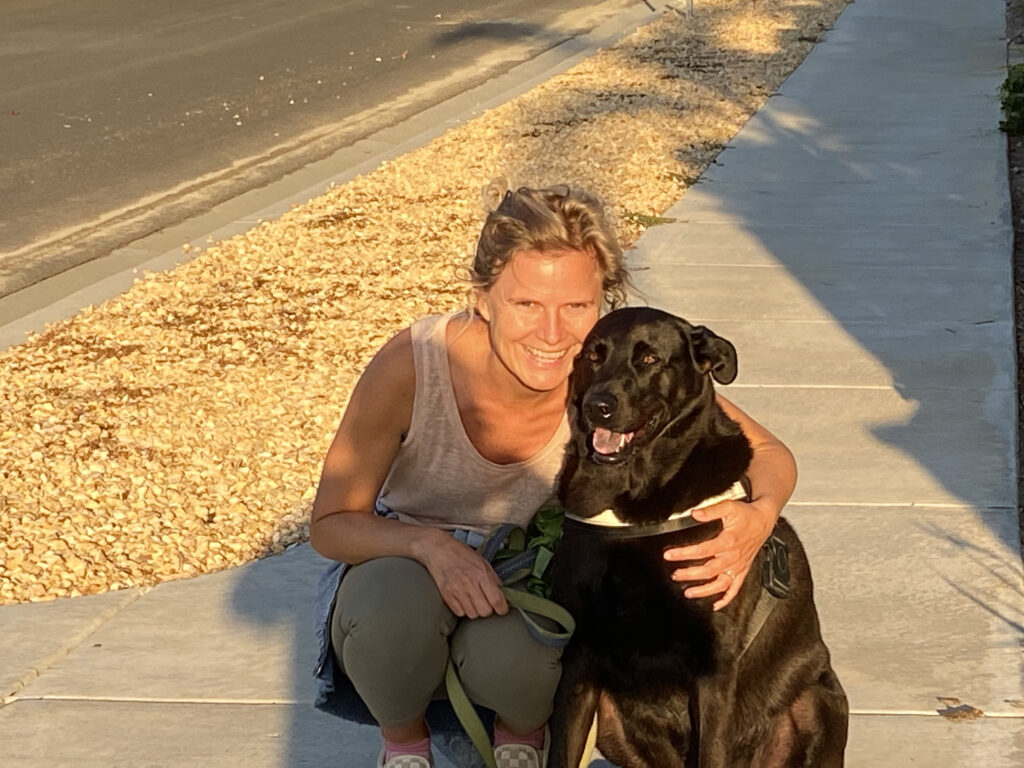 Alexa Lewis-Rosenfeld and her dog