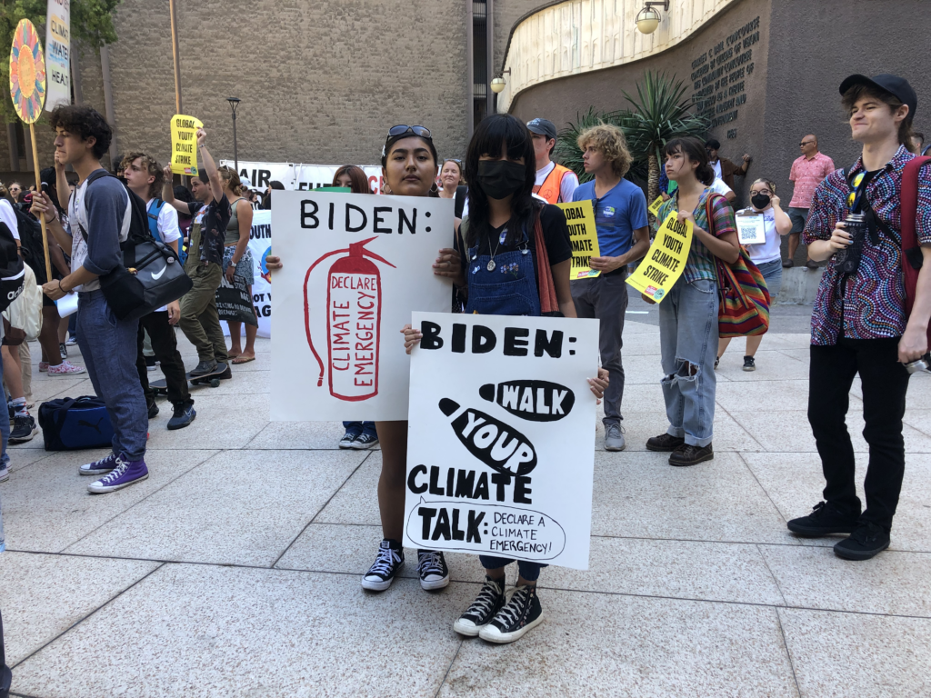 Youth Climate Strike Biden signs