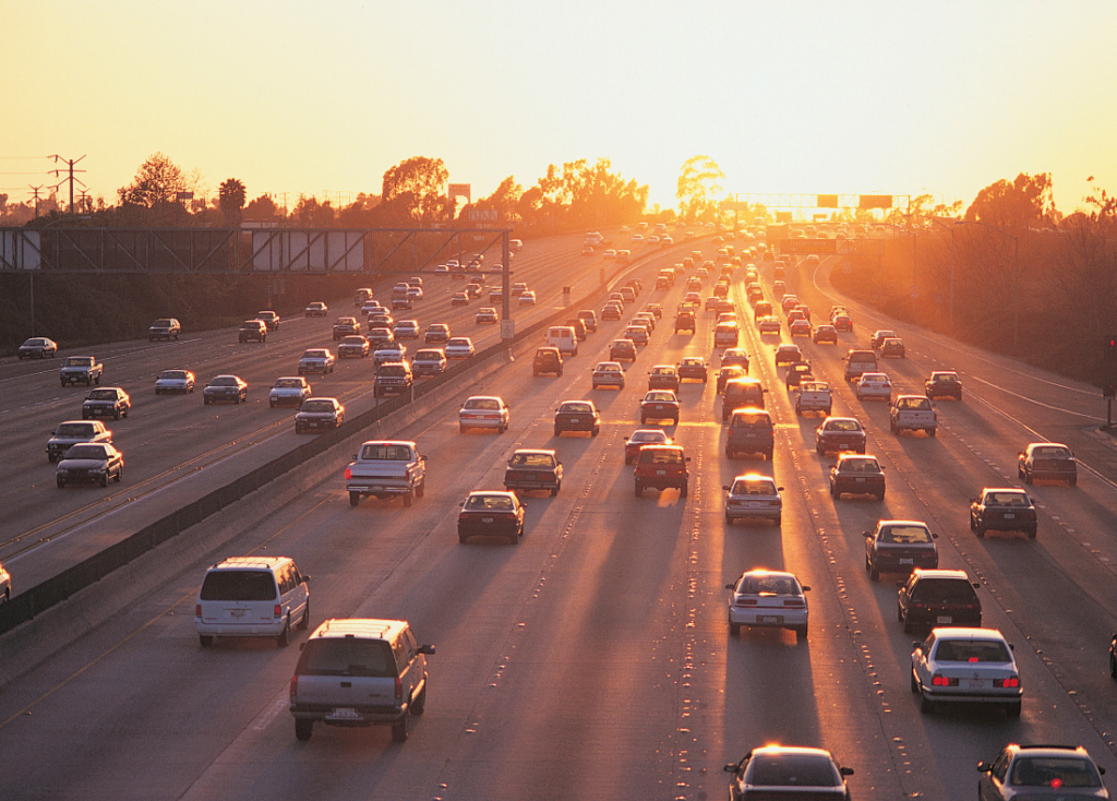 Cars on the freeway