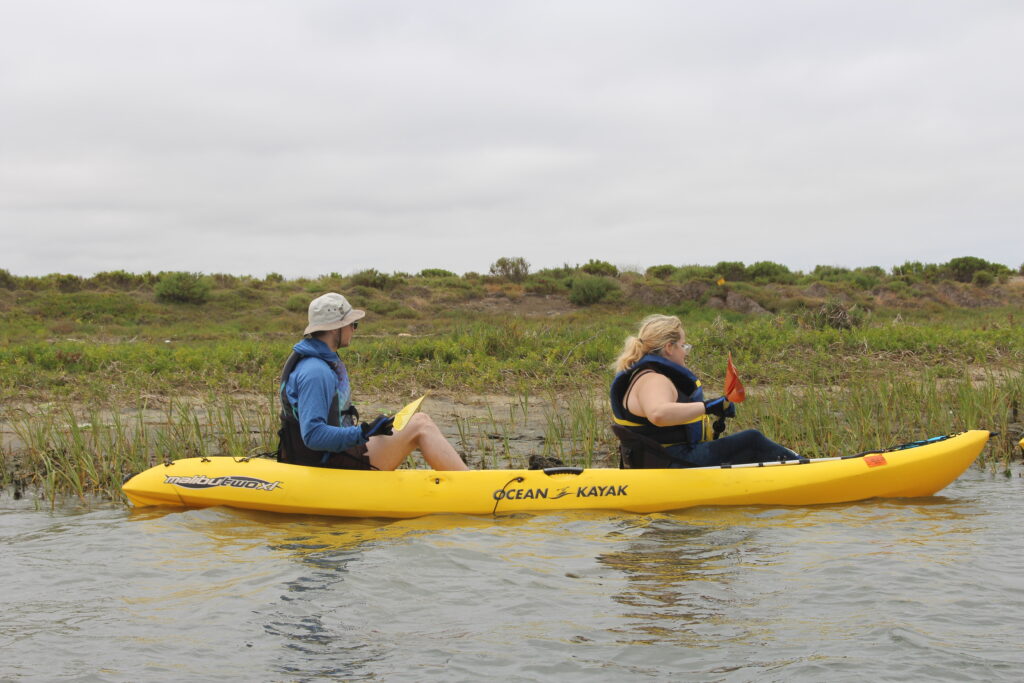 Roran and another attendee kayaking