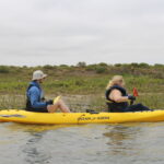 Two people kayaking