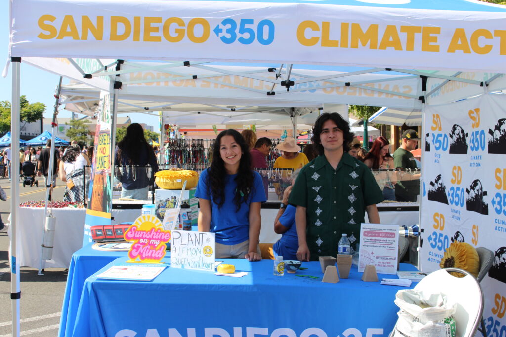 Youth tabling for SanDiego350