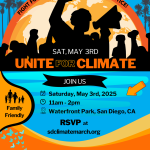 Social media graphic for the Unite for Climate march