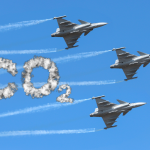 Jets flying with the words CO2 written behind them