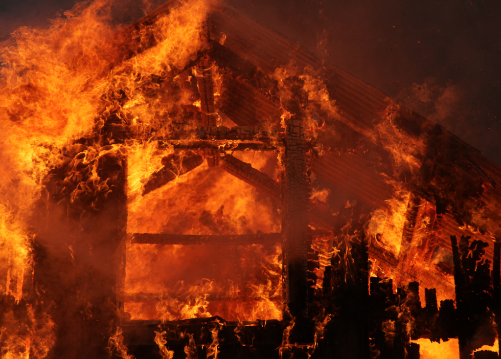House burning