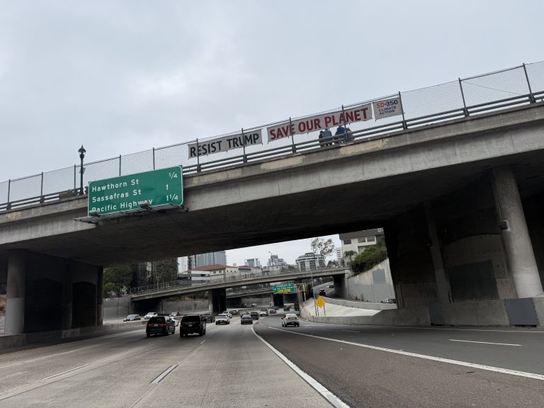 Large sign over a freeway