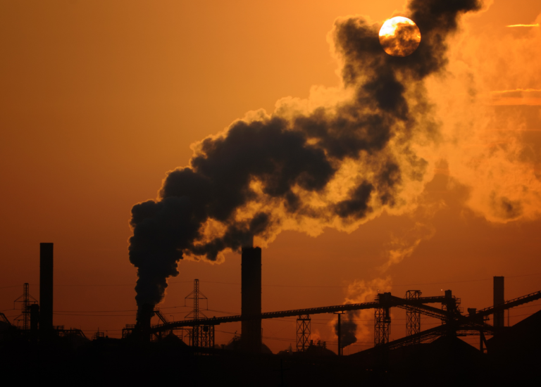 Air pollution in the sky