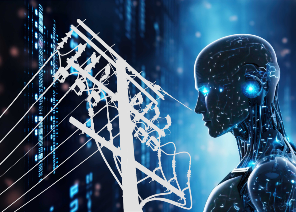 Utility line and AI robot