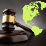 Gavel and earth